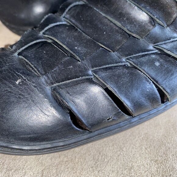? Bragano Mens Woven Black Leather Size 11 Shoes Italy Hans Cole Loafers main image 11